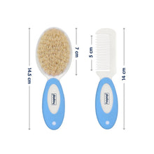 Load image into Gallery viewer, Natural Bristle Comb & Brush Set - Red, Blue & Pink