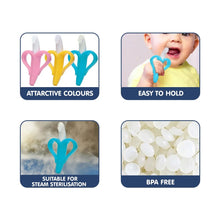 Load image into Gallery viewer, Banana Shape Easy Grip Silicone Toothbrush Cum Teether