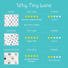 Load image into Gallery viewer, Grey Crowns Organic Bamboo Baby Swaddle- Pack Of 2