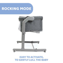 Load image into Gallery viewer, Grey Next2Me Magic Evo Co-Sleep Crib
