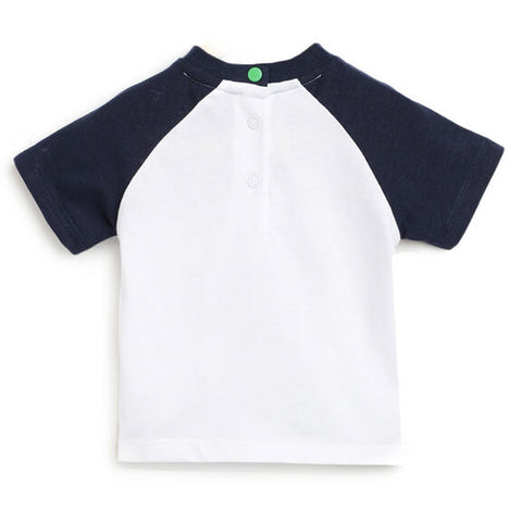 White Raglan Sleeves T-Shirt