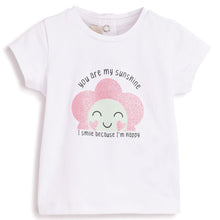 Load image into Gallery viewer, White Graphic Printed Short Sleeves T-Shirt