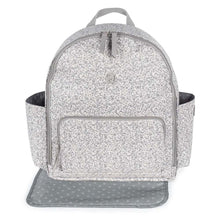 Load image into Gallery viewer, Grey Flower Mellow Backpack Diaper Changing Bag