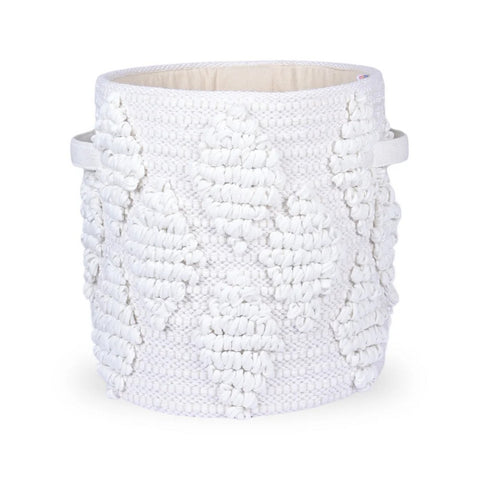 Woven Treasure Round Beige Toy Storage Basket