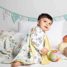 Load image into Gallery viewer, Yellow Into The wild Organic Muslin Blanket