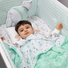 Load image into Gallery viewer, Green Arctic Organic Cotton Cot Bedding Set