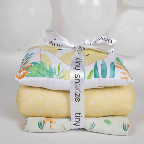 Yellow Into The Wild Mini Cot Bedding Set