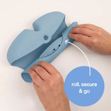 Load image into Gallery viewer, Silicone Bib Blue & Green