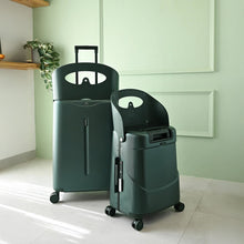 Load image into Gallery viewer, Forest Green Ride-On Trolley Check-In Luggage 24 Inches