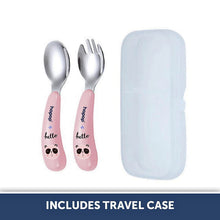 Load image into Gallery viewer, Animal Printed Stainless Steel Spoon & Fork Set