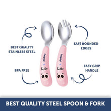 Load image into Gallery viewer, Animal Printed Stainless Steel Spoon & Fork Set