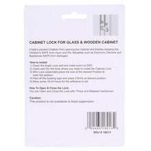 Load image into Gallery viewer, Cabinet Lock For Glass & Wooden Cabinet Pack Of 2
