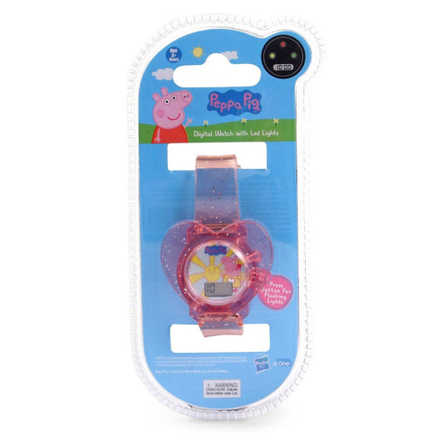 Pink Heart Shape Digital Watch With Led Light