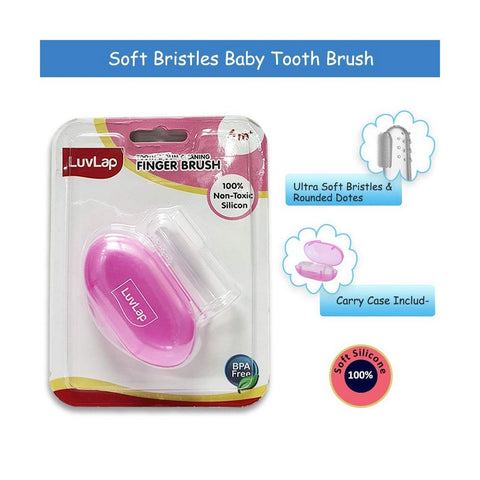 Pink Baby Silicone Finger Toothbrush