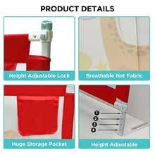Load image into Gallery viewer, Luvlap Red Comfy Baby Bed Rail