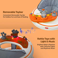 Load image into Gallery viewer, Orange 3 Level Height Adjustment 360° Joy Baby Walker