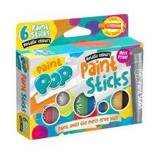 Load image into Gallery viewer, Paint Pop Metallic Quick Dry Paint Sticks- 6 Pack