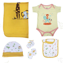 Load image into Gallery viewer, Lane Nest Gift Set With Onesie, Cap, Booties, Mitten, Bib &amp; Blanket
