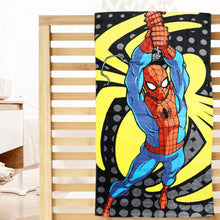 Load image into Gallery viewer, Yellow Spiderman Printed Bath Towel