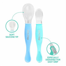 Load image into Gallery viewer, Blue Soft Tip Feeding Spoon Set
