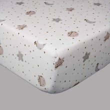 Load image into Gallery viewer, Grey Starry Nights Organic Cotton Cot Bedding Set