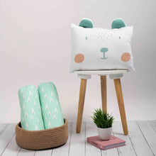 Load image into Gallery viewer, Green Arctic Mini Cot Bedding Set