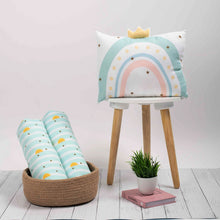 Load image into Gallery viewer, Sea Green Horizon Mini Cot Bedding Set