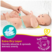 Load image into Gallery viewer, Medium Size Pampers Active Baby Diapers - 62 Pieces (6-11kg)
