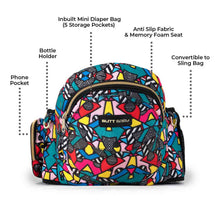 Load image into Gallery viewer, Comic Printed Baby Carrier With Hip Seat