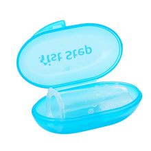 Load image into Gallery viewer, Blue Silicone Finger Brush Pack Of 2 With Carry Case