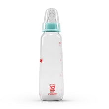 Load image into Gallery viewer, Pigeon Glass Baby Feeding Bottle Blue 200ml With Nipple Size M