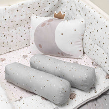 Load image into Gallery viewer, Grey Starry Nights Organic Cotton Cot Bedding Set