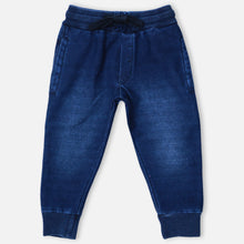 Load image into Gallery viewer, Blue Elasticated Waist Denim Joggers
