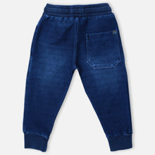 Load image into Gallery viewer, Blue Elasticated Waist Denim Joggers