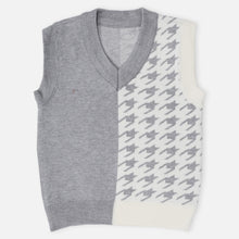 Load image into Gallery viewer, Grey & Mustard Sleeveless Sweater