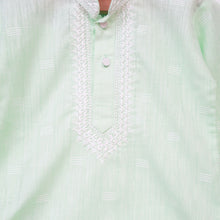 Load image into Gallery viewer, Yellow & Blue Embroidered Kurta With White Pajama