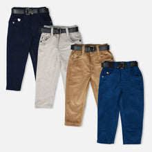 Load image into Gallery viewer, Regular Fit Corduroy Trousers- Blue, Brown, Navy Blue & Grey