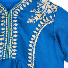Load image into Gallery viewer, Blue Embroidered Kurta With Green Sharara