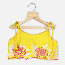 Load image into Gallery viewer, Yellow Floral Embroidered Lehenga Set