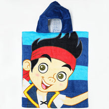 Load image into Gallery viewer, Blue Captain Jake Printed Hooded Poncho Towel