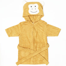 Load image into Gallery viewer, Brown Monkey Hooded Bath Robe