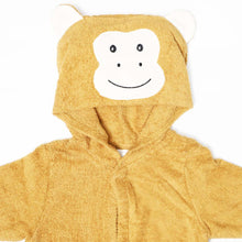 Load image into Gallery viewer, Brown Monkey Hooded Bath Robe