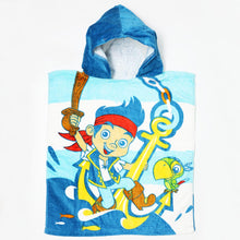 Load image into Gallery viewer, Blue Captain Jake Printed Hooded Poncho Towel
