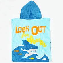 Load image into Gallery viewer, Blue Captain Jake Printed Hooded Poncho Towel