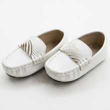 Load image into Gallery viewer, Brown & White Solid Slip On Loafers