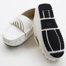 Load image into Gallery viewer, Brown & White Solid Slip On Loafers