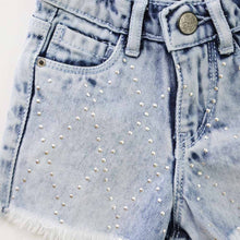 Load image into Gallery viewer, Blue Denim Shorts Elasticated Waist