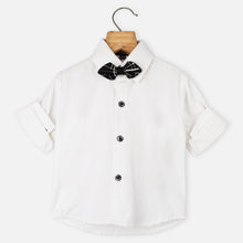 Load image into Gallery viewer, Black Printed Waistcoat With White Shirt &amp; Pant
