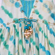 Load image into Gallery viewer, Blue Embellished Kurta With Sharara & Dupatta