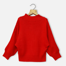Load image into Gallery viewer, Red & Black Full Sleeves Sweater